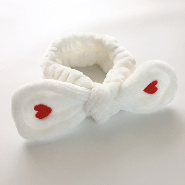 Cute Bunny Ears Face Wash Headband