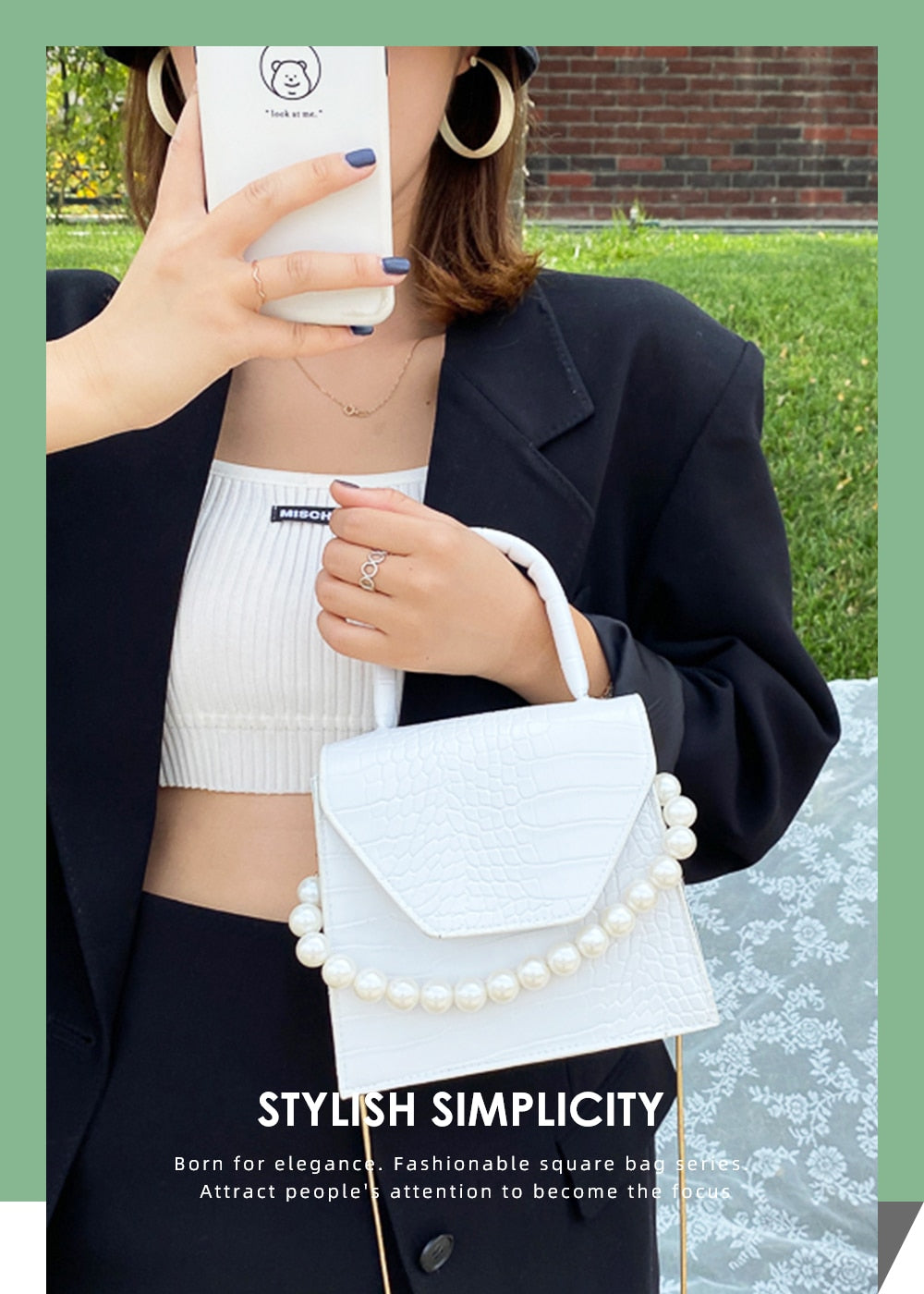 Crocodile Pearl Purse