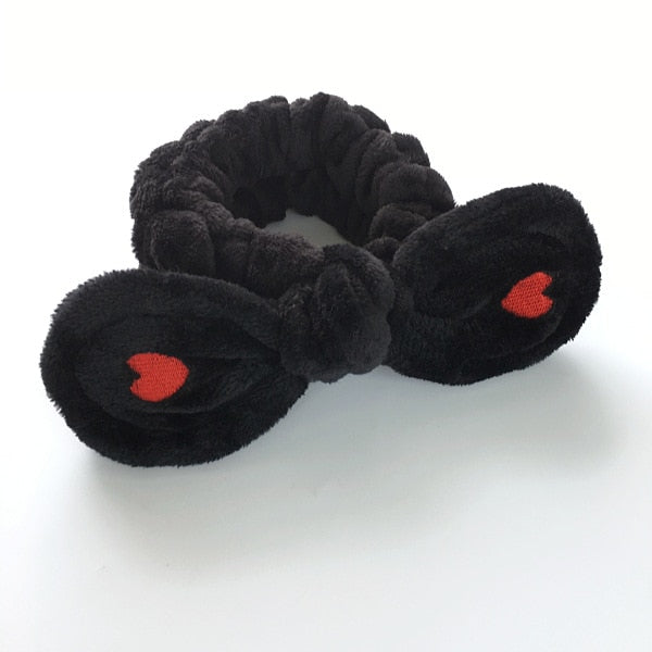 Cute Bunny Ears Face Wash Headband