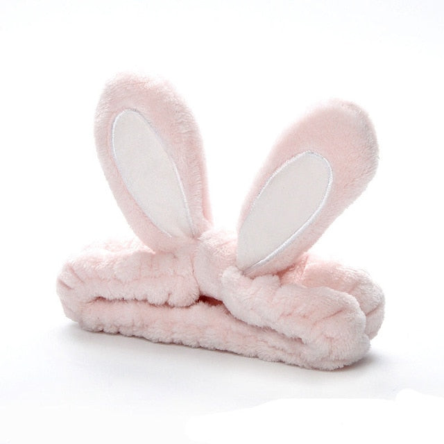 Cute Bunny Ears Face Wash Headband