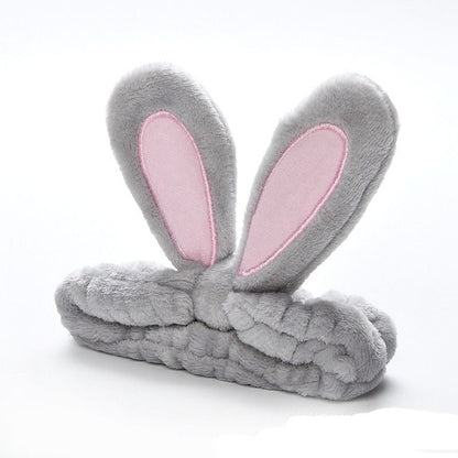 Cute Bunny Ears Face Wash Headband