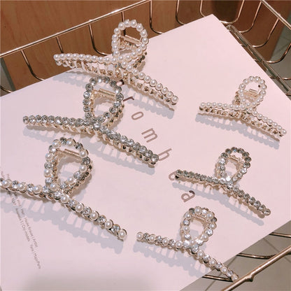 Diamond and Pearl Hair Clips