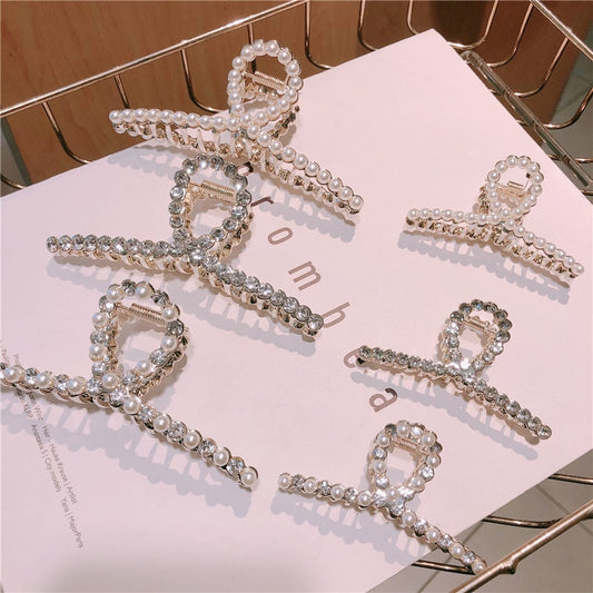 Diamond and Pearl Hair Clips