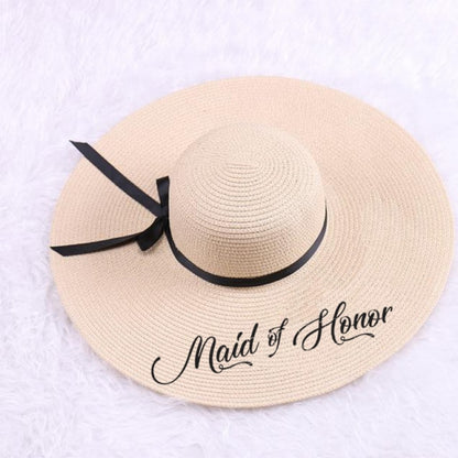 Bride Bridesmaid Maid of Honor Floppy Hats